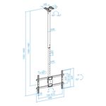 Soporte de techo XL para pantalla plana de 43" a 86" 60 Kg hasta VESA 400x400 - TQ29600 - 08