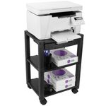 Mesa auxiliar 3 niveles para impresora con ruedas y cajón - AG06300 - 02