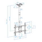 Soporte de techo para pantalla plana de 43" a 86" 60 Kg hasta VESA 400x400 - TQ29500 - 08