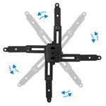 Soporte de techo con mástil 13cm 43cm 65cm para proyector 20 Kg negro - TQ27500 - 05
