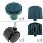 Soporte para ordenador PC con ruedas de color negro ajustable 8-25 cm - AC00600 - 09
