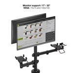 Soporte de mesa ajustable para 2 pantallas y 2 TPV de 17" - 32" VESA 75x75 y 100x100 - TQ29900 - 03