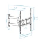 Soporte de pared TooQ para pantallas de 32" - 55" VESA100x100 hasta 400x400 mm LP7843TN-B - TQ20400 - 02