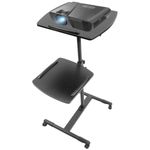 Carrito para proyector y ordenador portátil. Soporte negro para notebook con ruedas - OP04600 - 04