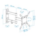Soporte de pared TooQ para pantallas de 13" - 42" VESA75x75 hasta 200x200 mm LP2142TNL-B - TQ22700 - 02
