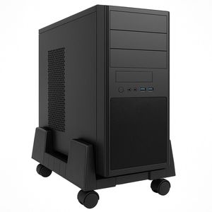 Soporte para ordenador PC con ruedas de color negro