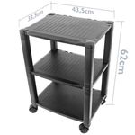 Mesa auxiliar 3 niveles para impresora con ruedas - AG06400 - 03