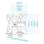 Soporte mini PC sobremesa para fijación a mástil VESA 50x50 75x75 100x100 - OP05100 - 10