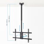 Soporte de techo XL para pantalla plana de 43" a 86" 60 Kg hasta VESA 400x400 - TQ29600 - 04