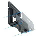Soporte ajustable universal TOOQ para reproductor multimedia, mini PC, router - OU11600 - 03