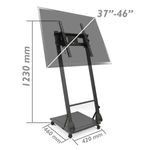 Soporte de pie con ruedas para pantalla plana de 37"-46" - OM02100 - 03