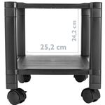 Mesa auxiliar 2 niveles para impresora con ruedas - AG06100 - 05