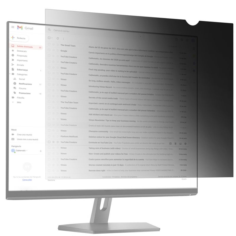 Filtro de privacidad 12.1" 4:3. Protector para pantalla y monitor - MD03900 - 01
