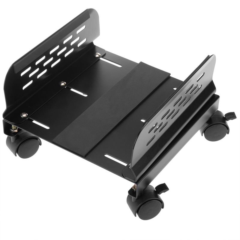 Soporte para ordenador PC metálico con ruedas de color negro de 13 a 25 cm - AC00300 - 01